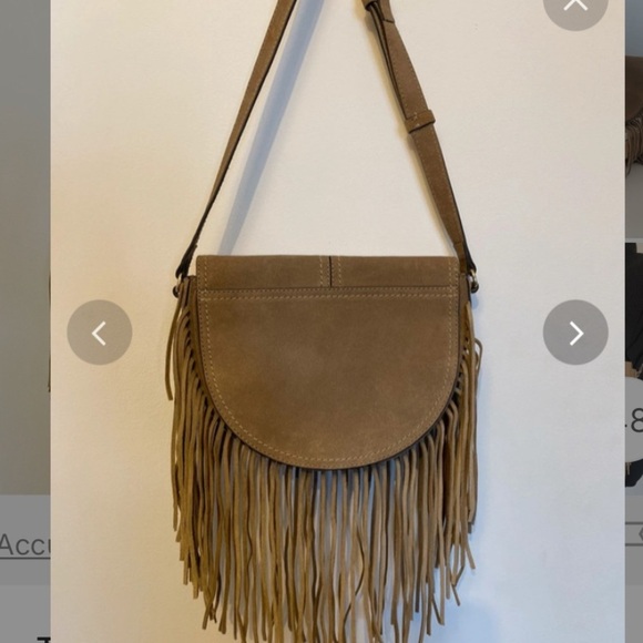 Zara Suede Leather Crissbody Bag With Fringes 🤎Rare Bag and Beautiful Design 🤎 - Picture 3 of 5